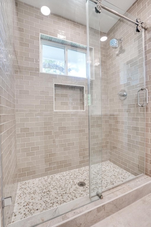 bathroom with walk in shower