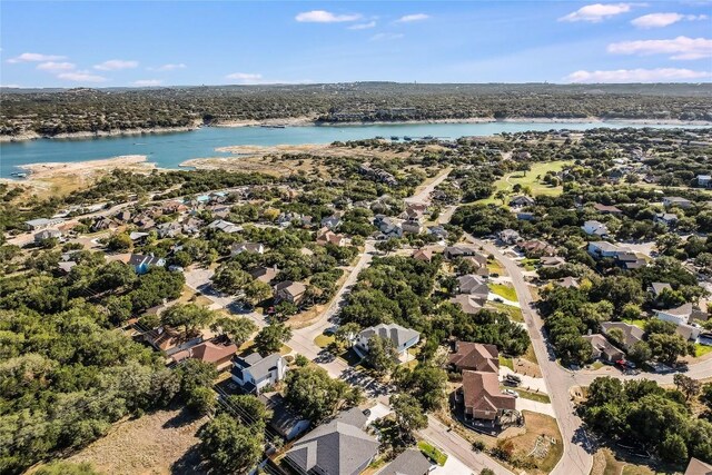 429 Summit Ridge Dr N, Point Venture, TX 78645 - aerial view of residential area with a nearby body of water