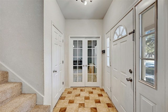 doorway to outside with french doors