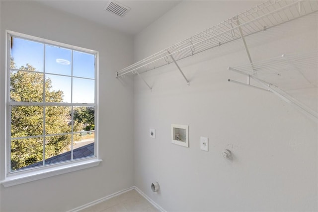 laundry area featuring washer hookup and hookup for an electric dryer