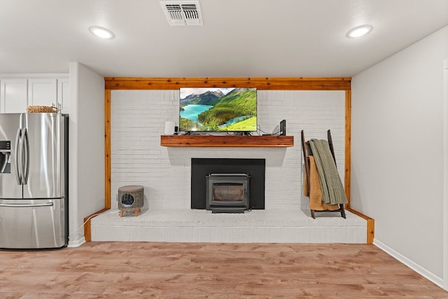 living room featuring light hardwood / wood-style floors