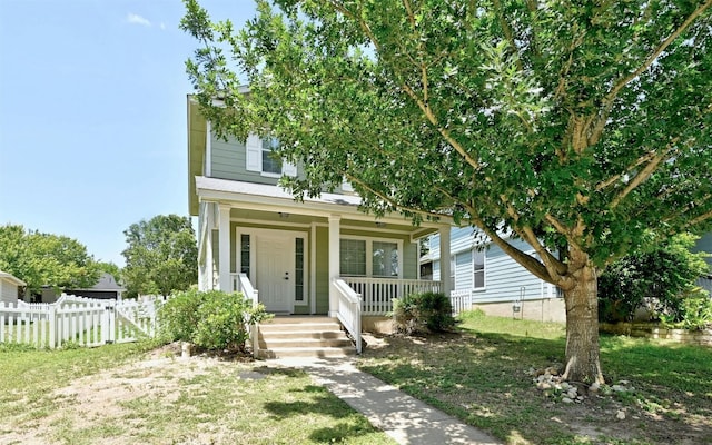 view of front of home with a porch