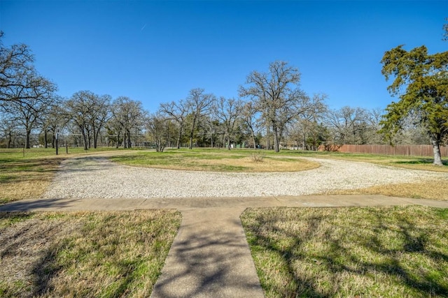 view of community featuring a lawn