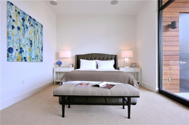 view of carpeted bedroom