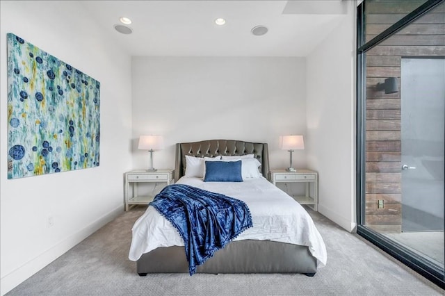 view of carpeted bedroom