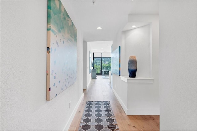 hallway featuring hardwood / wood-style floors