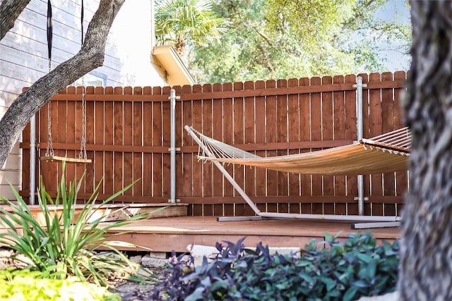 view of wooden terrace