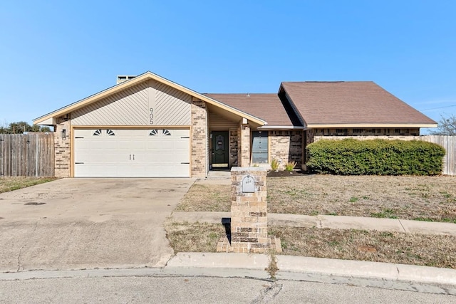 ranch-style house with a garage