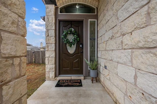 view of entrance to property