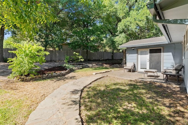 view of yard with a patio