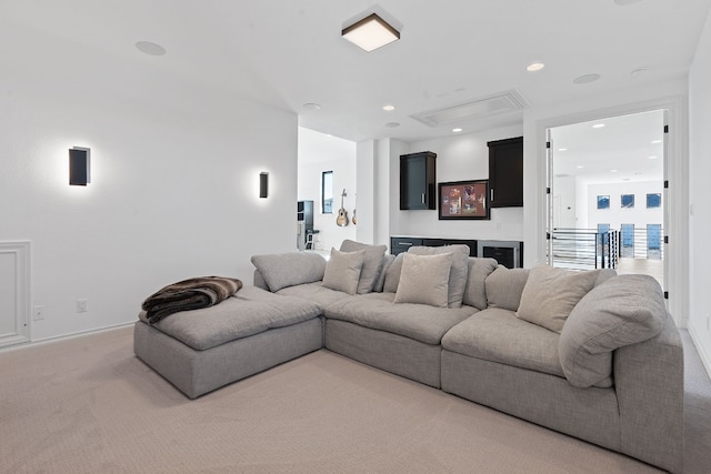 view of carpeted living room