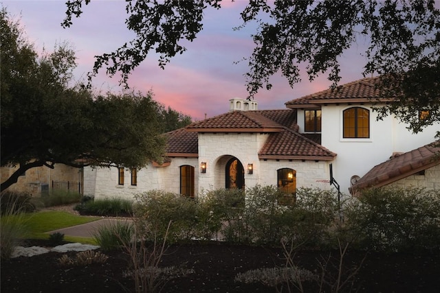 view of mediterranean / spanish house