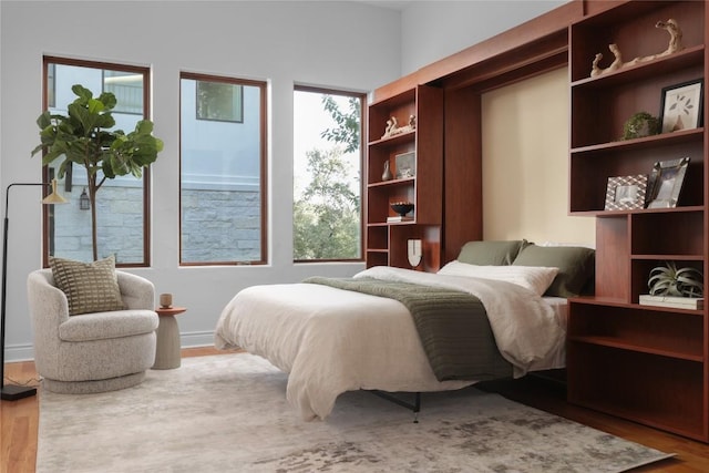 bedroom featuring hardwood / wood-style flooring