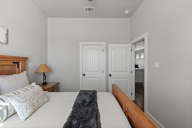 bedroom featuring a closet