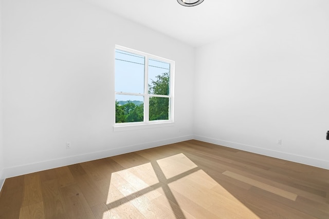 spare room with hardwood / wood-style flooring