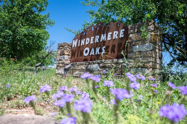 view of community sign