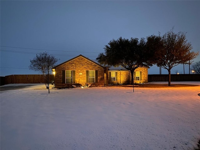 view of ranch-style home