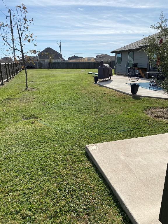 view of yard featuring a patio area