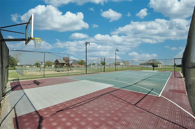 view of basketball court