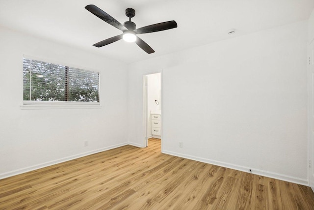6009 Glen Meadow Dr, Austin, TX 78745 - unfurnished room featuring light wood-style flooring and ceiling fan