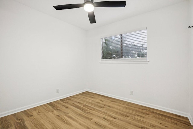 6009 Glen Meadow Dr, Austin, TX 78745 - unfurnished room featuring light wood-type flooring and ceiling fan