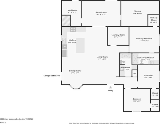 6009 Glen Meadow Dr, Austin, TX 78745 - view of room layout