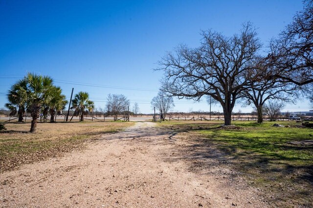 view of road featuring a rural view