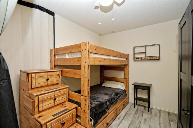 bedroom featuring light hardwood / wood-style flooring