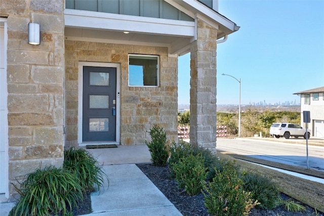 view of doorway to property