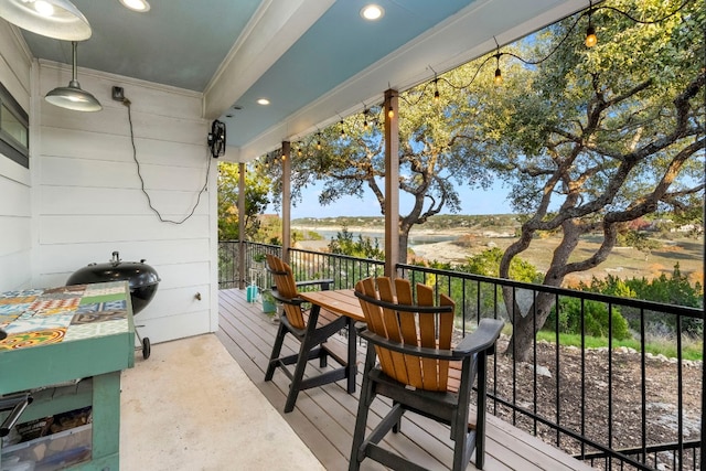 balcony featuring grilling area