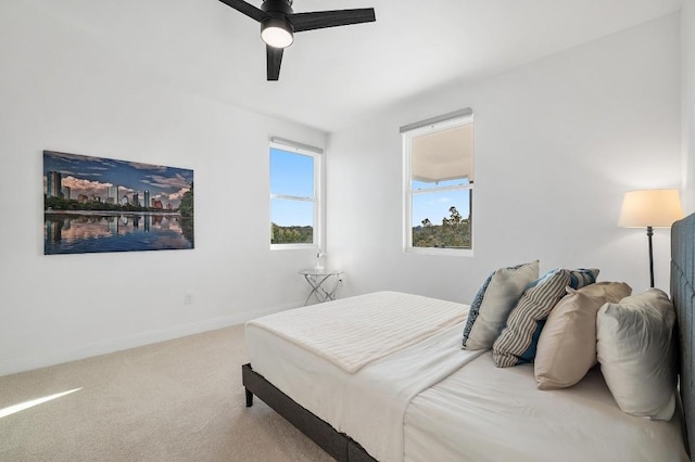 7224 Getaway Dr, Jonestown, TX 78645 - bedroom with carpet, ceiling fan, and baseboards
