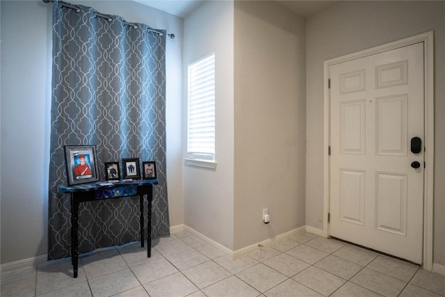 view of tiled foyer