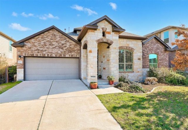 view of front of house featuring a garage