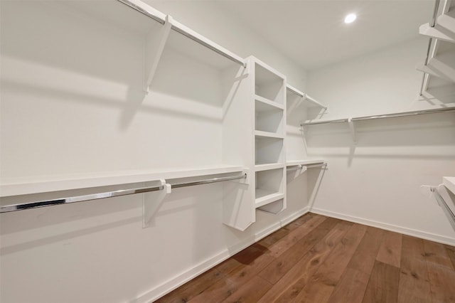 spacious closet with wood-type flooring