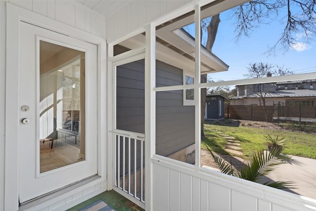 view of doorway to property