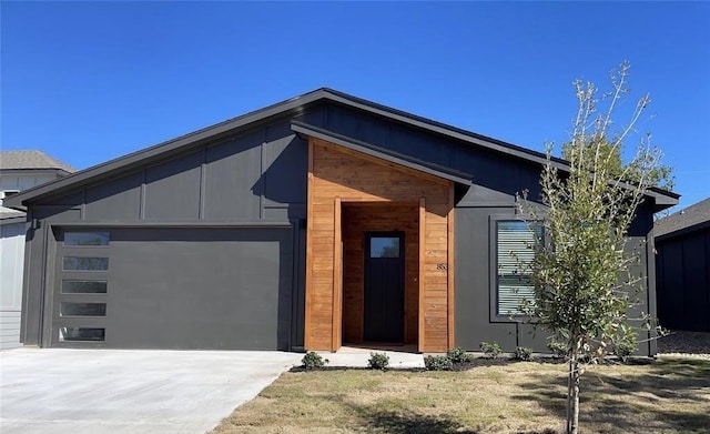 modern home with a garage