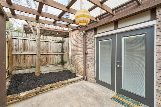 view of patio / terrace with a pergola