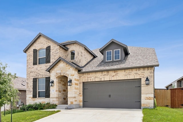 view of front of home featuring a garage