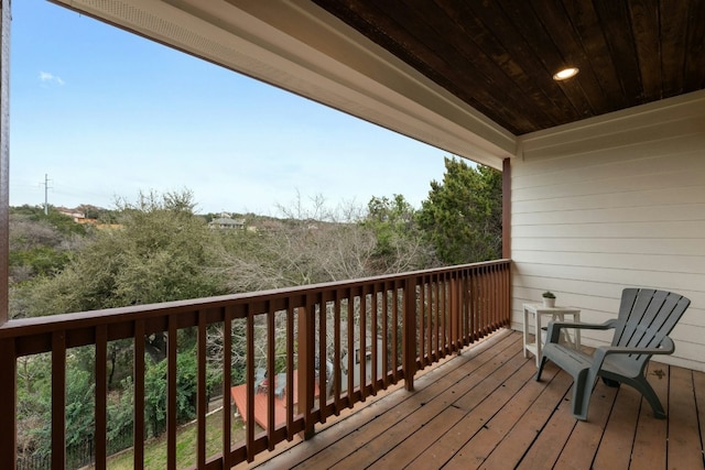 view of wooden deck