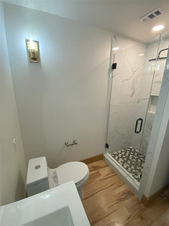 5801 Thunderbird St Unit A15, Lago Vista, TX 78645 - full bath with wood finished floors and a marble finish shower