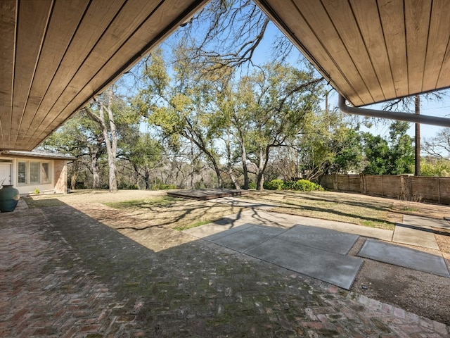 view of yard featuring a patio area