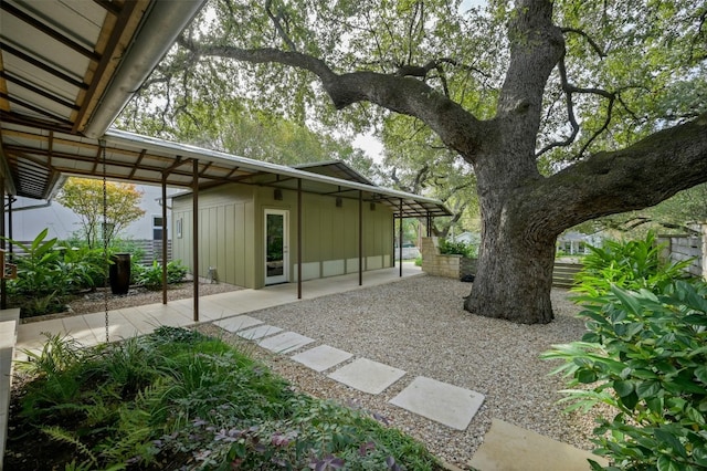 exterior space with a patio