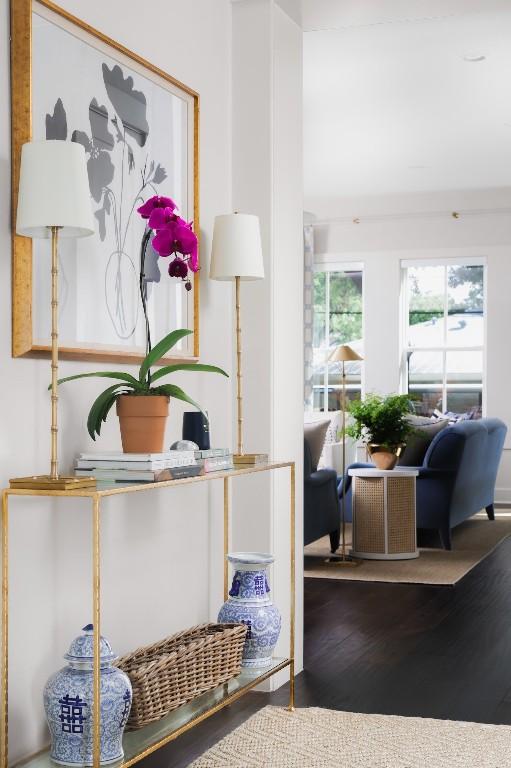 interior space with hardwood / wood-style flooring