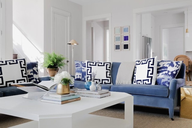 1911 W 36th St, Austin, TX 78731 - living room featuring carpet