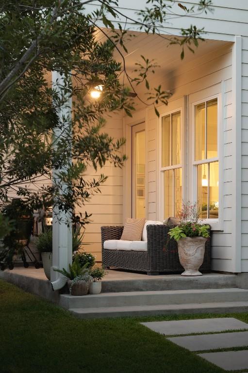 exterior space with covered porch