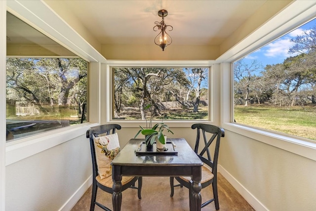 view of sunroom / solarium