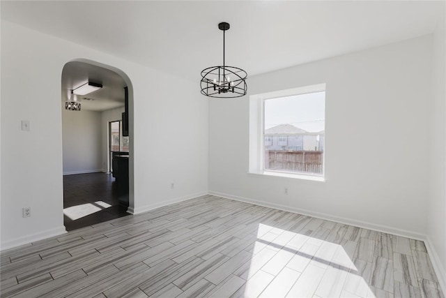 empty room featuring light hardwood / wood-style flooring