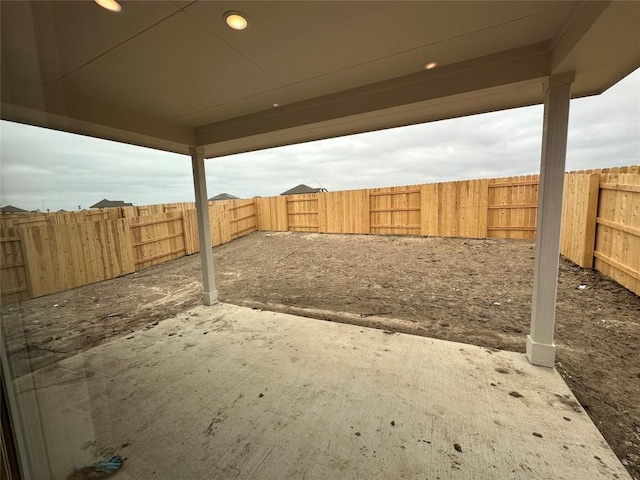 view of patio / terrace featuring a fenced backyard