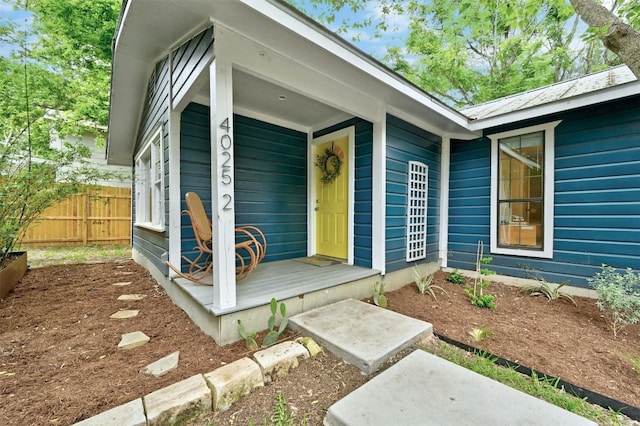 view of entrance to property