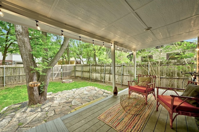 view of wooden deck